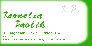 kornelia pavlik business card